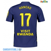 Camisa de time de futebol Atletico Madrid David Hancko #17 Replicas 2º Equipamento 2025-26 Manga Curta